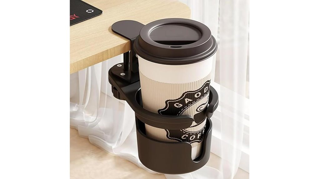 clamp on 360 rotating cupholder