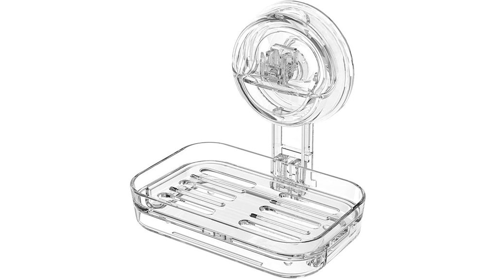 clear acrylic no drill soapdish