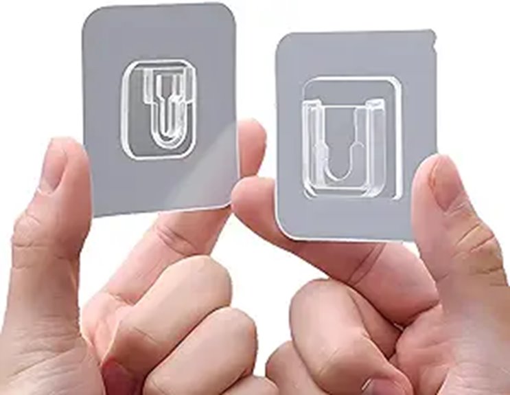 clear double sided adhesive hooks