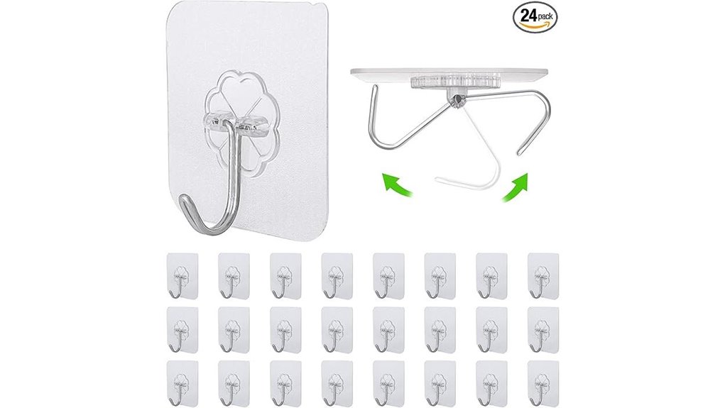 clear heavy duty adhesive hanging hooks