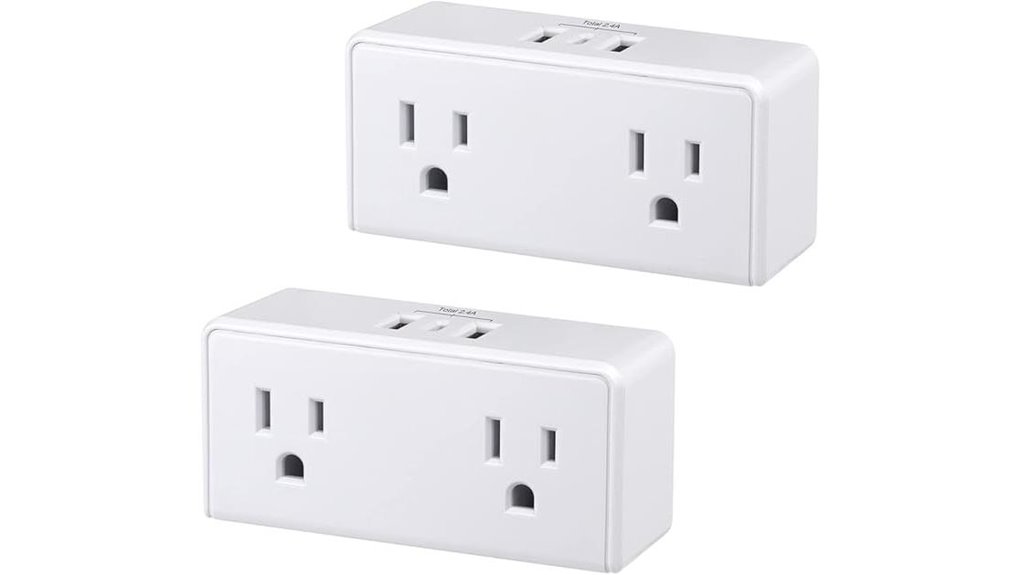 clear power two outlet usb c