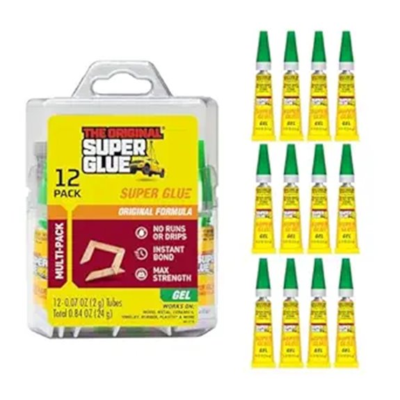clear super glue gel tubes