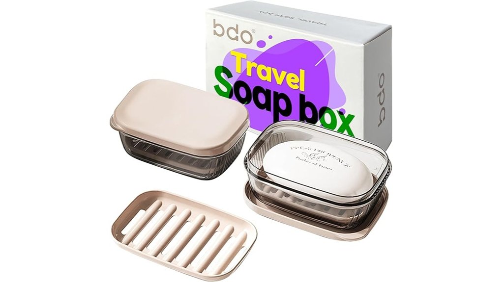 clear travel soap case