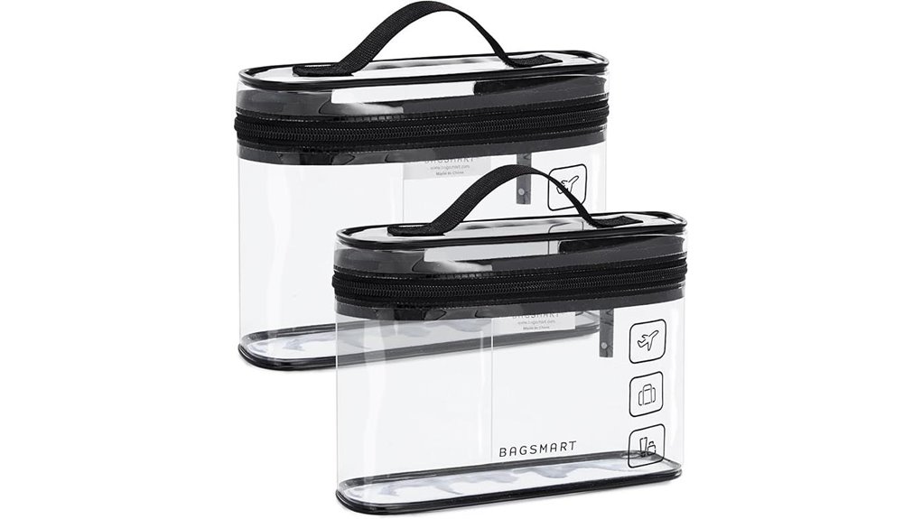 clear tsa approved quart toiletry bags