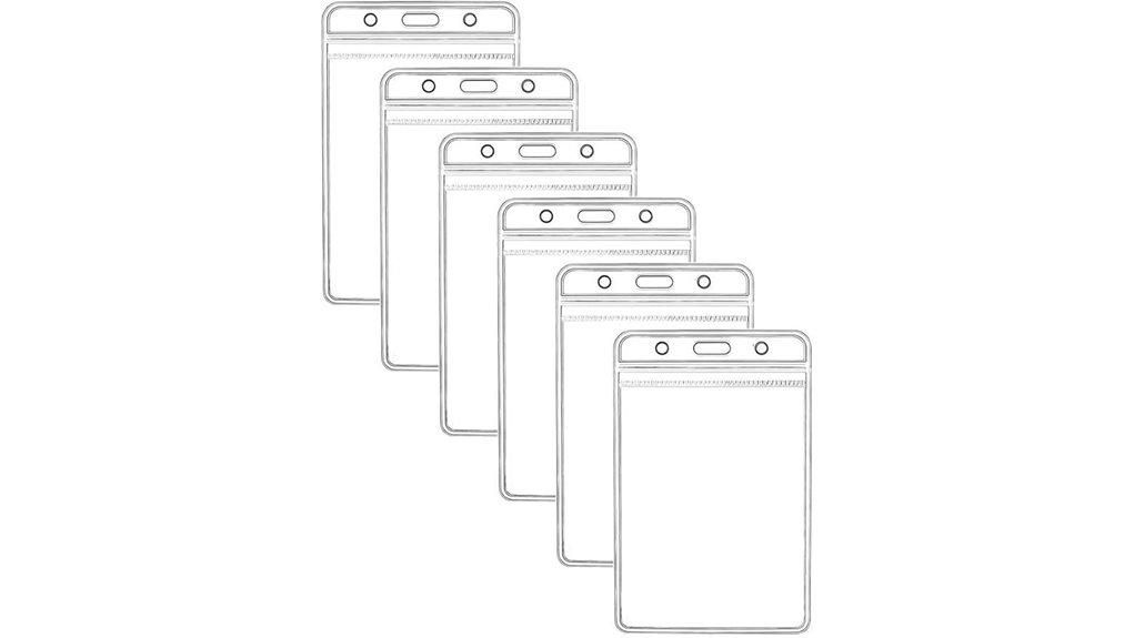 clear vertical waterproof id holders
