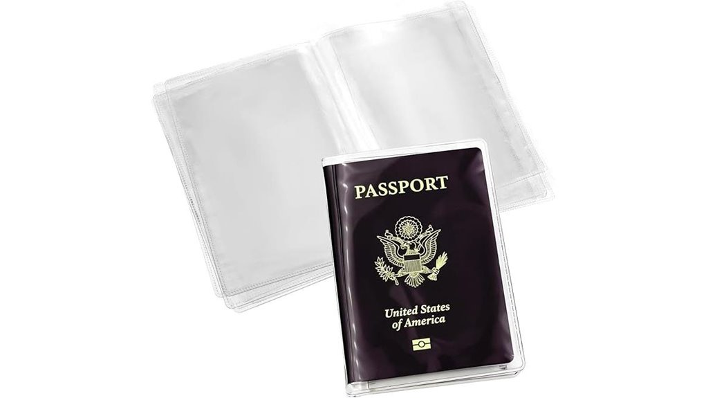 clear waterproof passport sleeve protectors