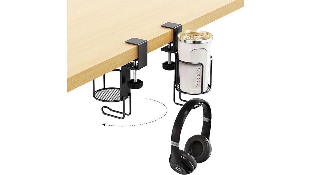 clip on cup holder with headphones
