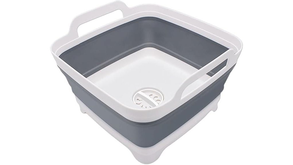 collapsible 2 4 gallon dish basin