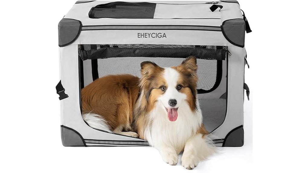collapsible 30 inch grey dog crate