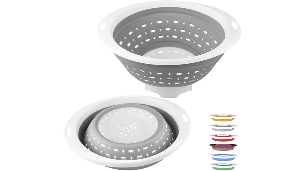 collapsible 5 quart colander strainer