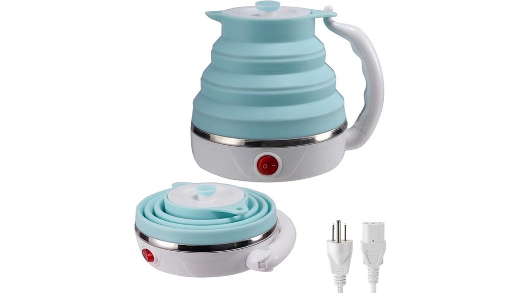 collapsible 600ml dual voltage kettle