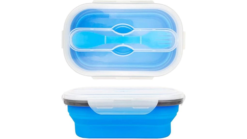 collapsible 800ml silicone bento