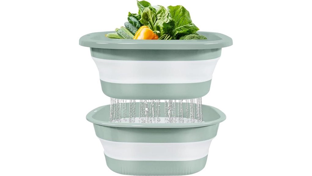 collapsible 8qt colander set