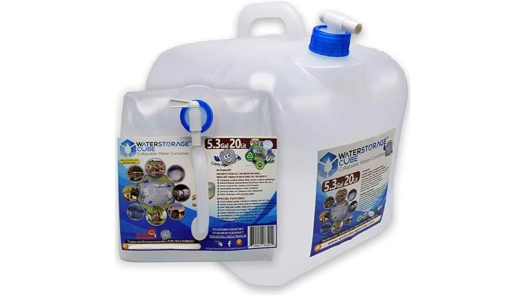 collapsible bpa free water container