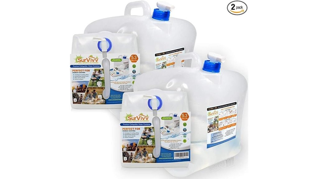 collapsible camping water container