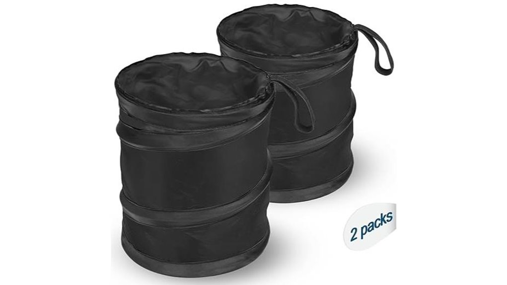collapsible dual pack car trash