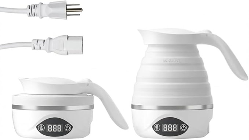 collapsible dual voltage travel kettle