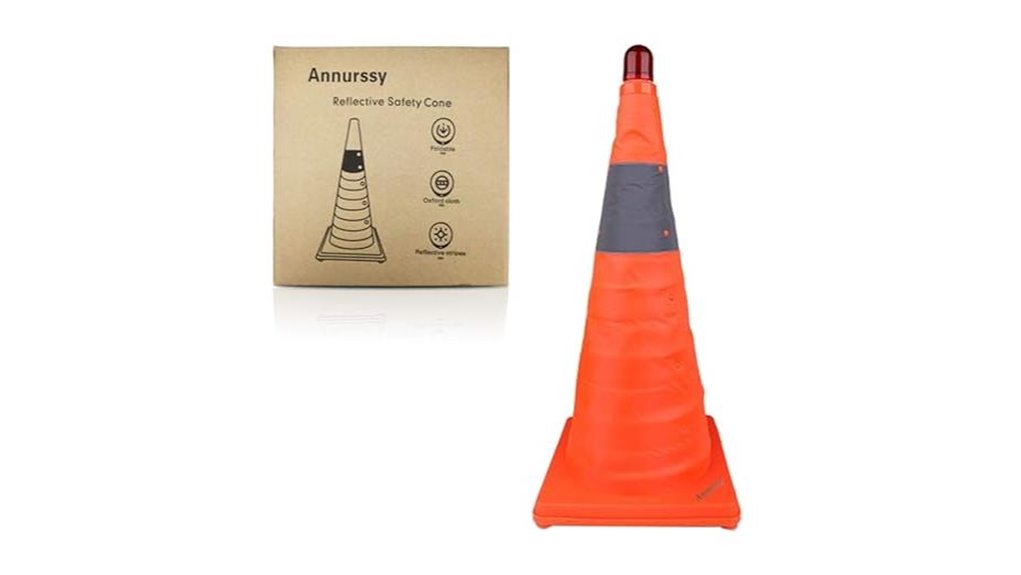 collapsible led reflective traffic cone