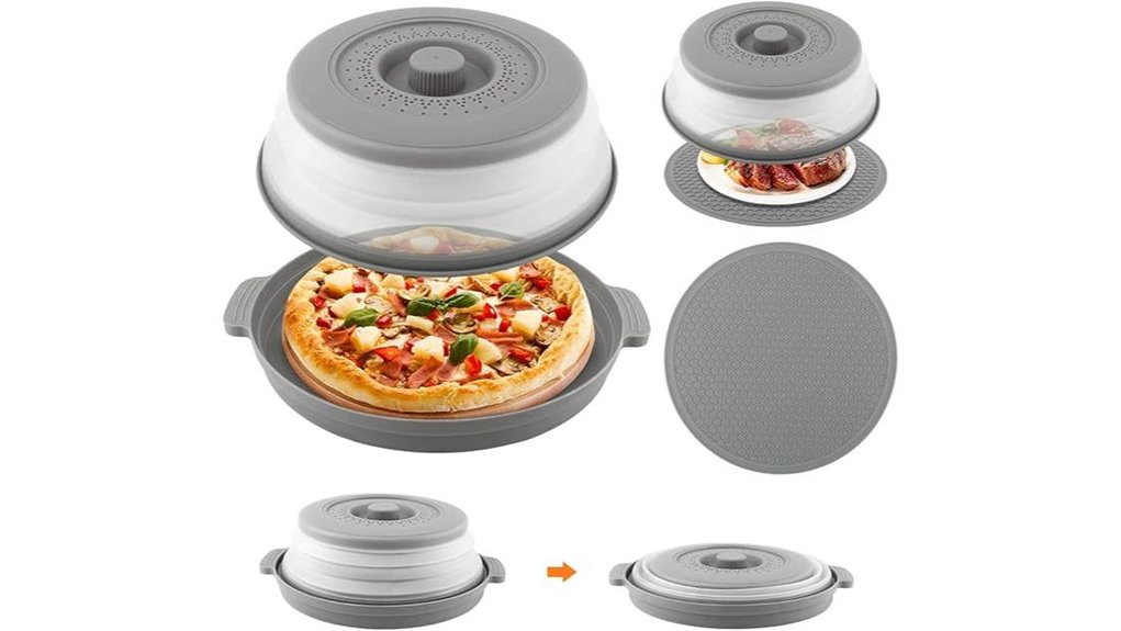 collapsible microwave splatter cover