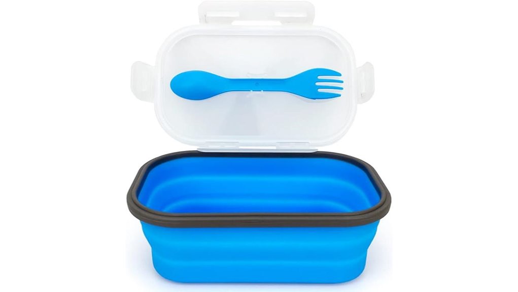 collapsible silicone bento set
