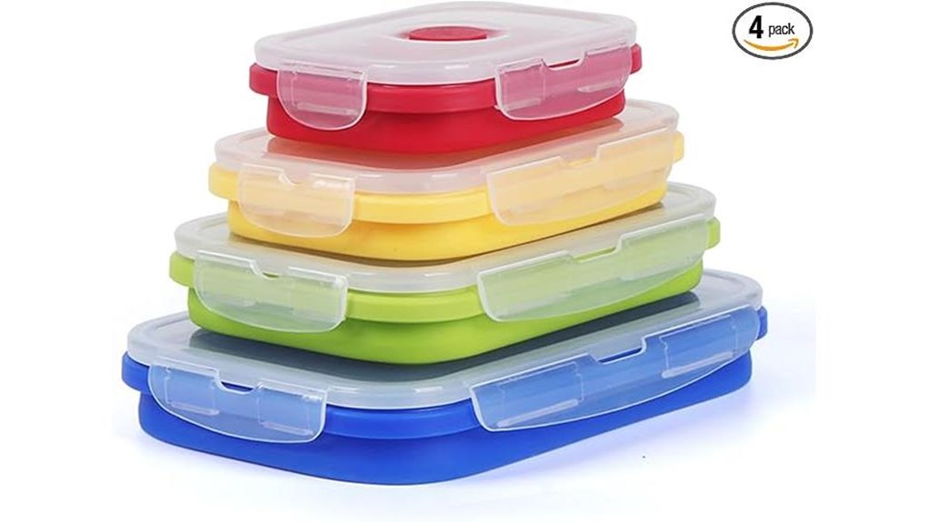 collapsible silicone food containers pack