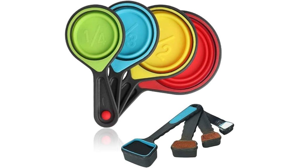 collapsible silicone measuring set