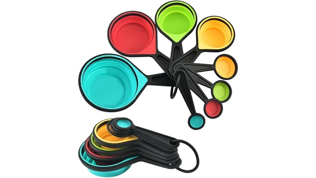 collapsible silicone measuring set