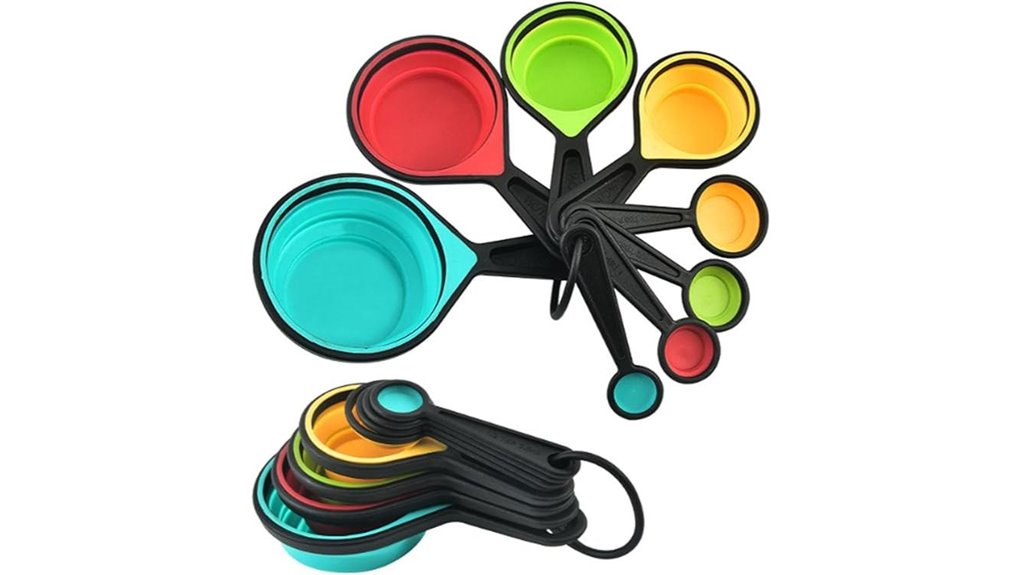 collapsible silicone measuring set