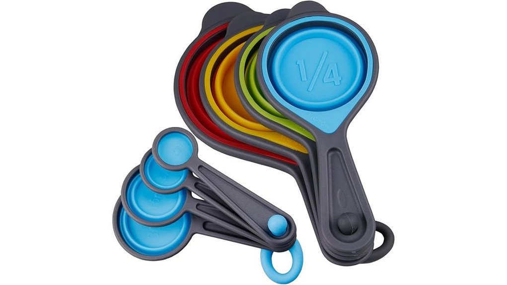 collapsible silicone measuring set