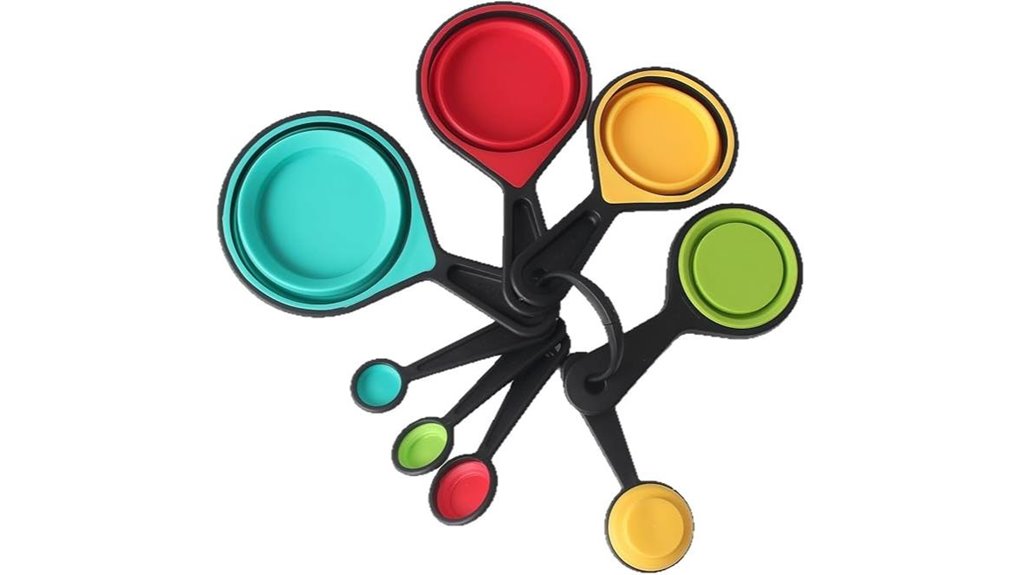 collapsible silicone measuring set