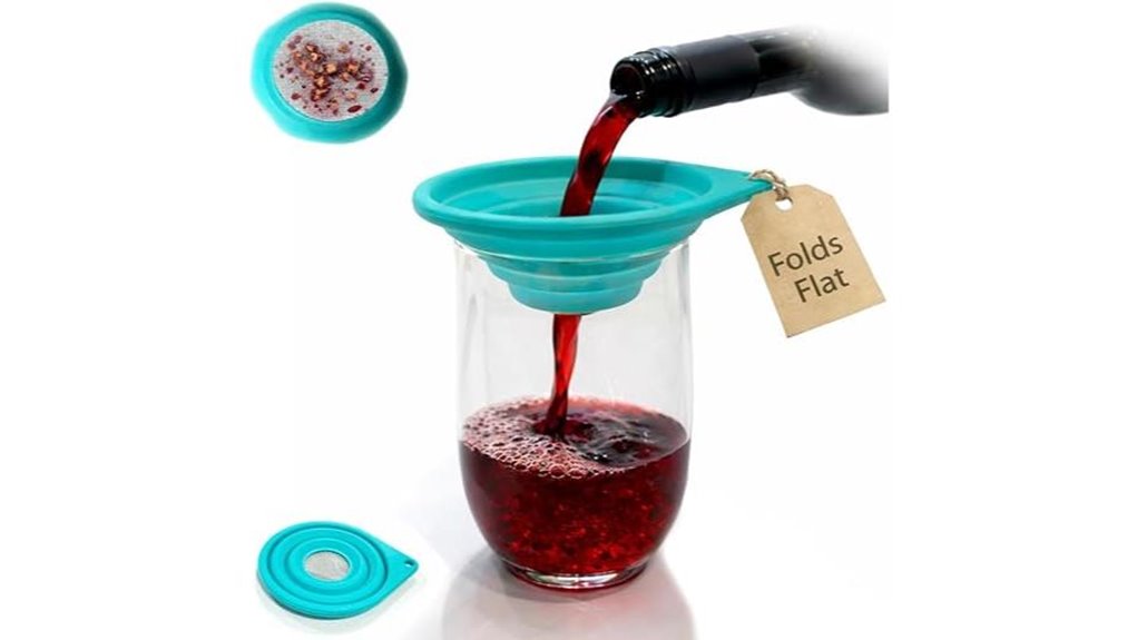 collapsible silicone mesh funnel