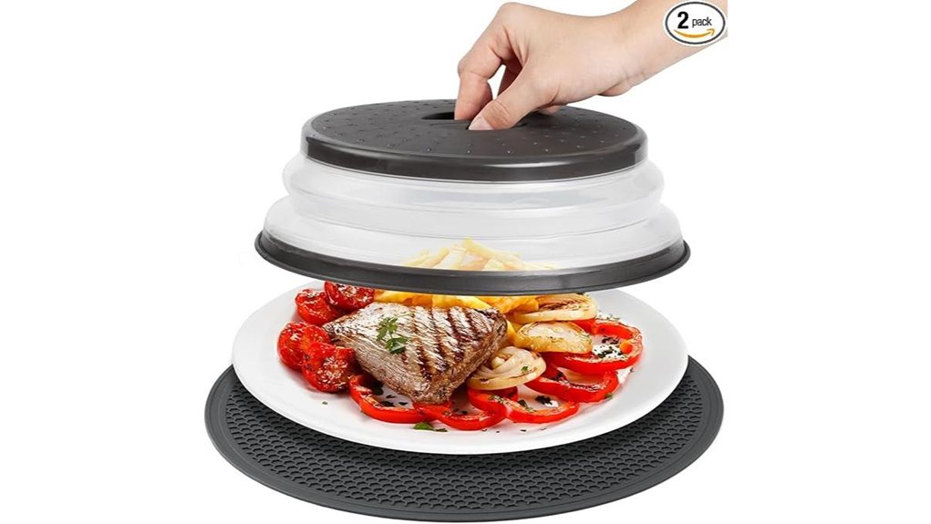 collapsible silicone microwave splatter cover