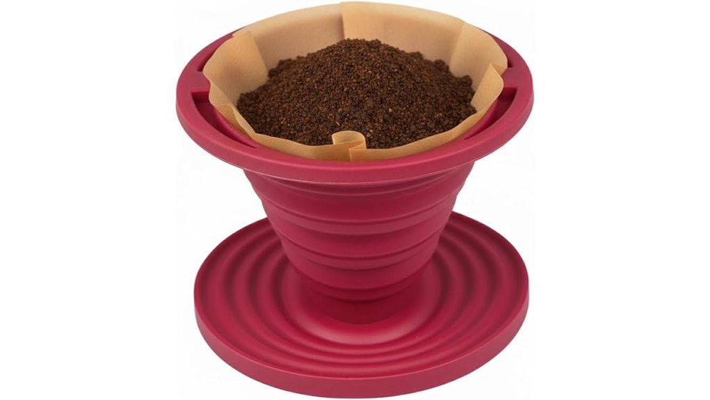 collapsible silicone pour over dripper