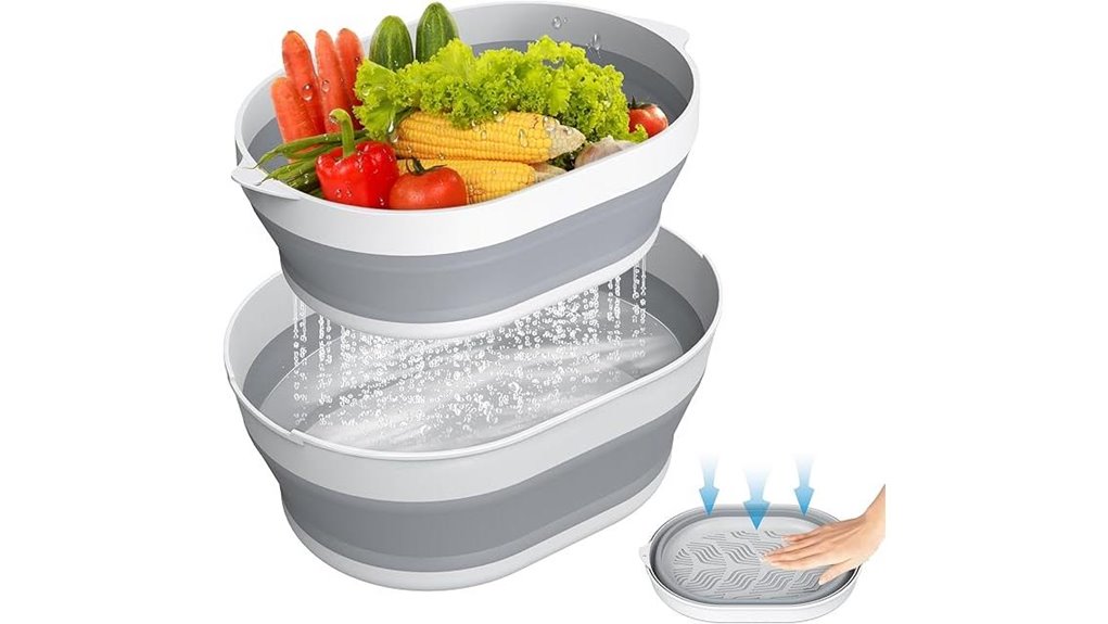 collapsible silicone sink basin