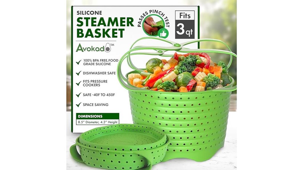 collapsible silicone steamer basket