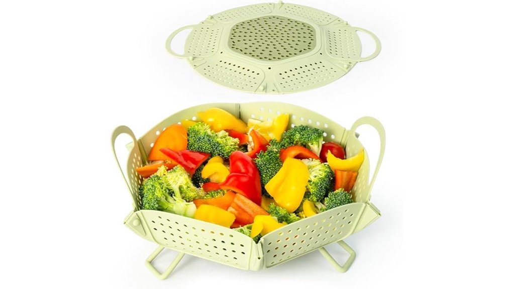 collapsible silicone vegetable steamer