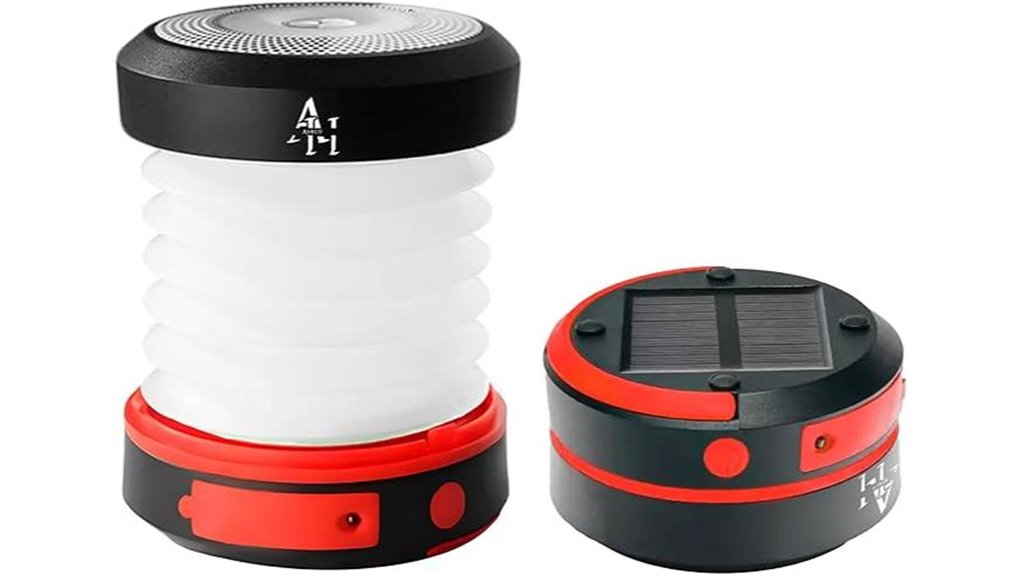 collapsible solar rechargeable lantern
