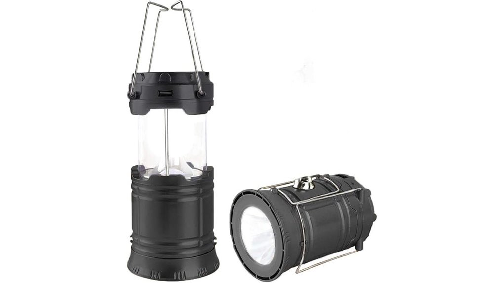 collapsible solar rechargeable lantern