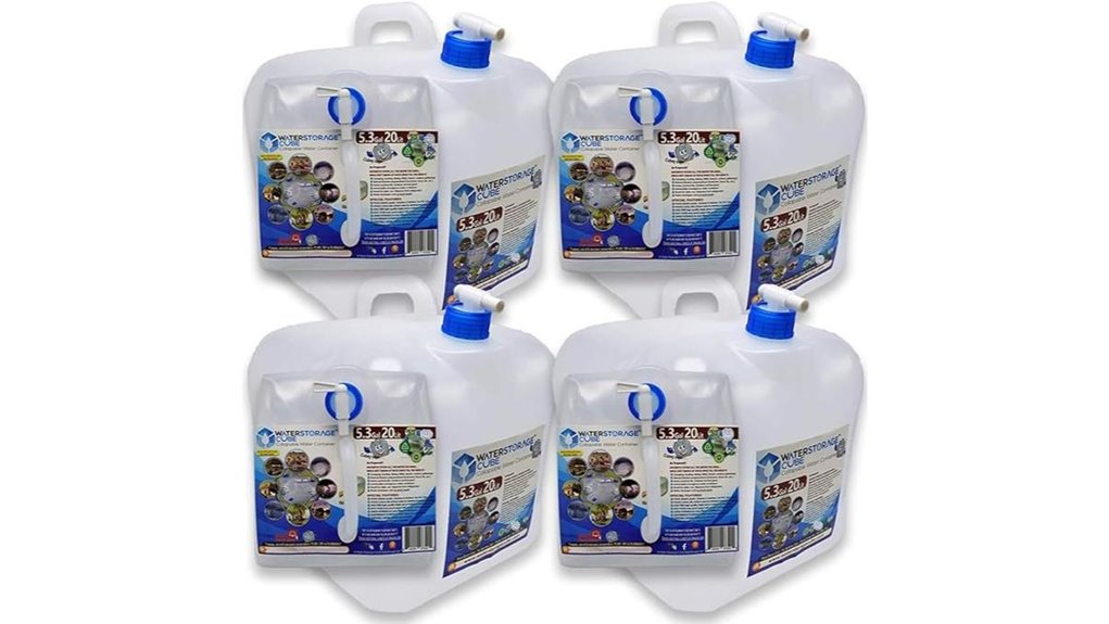 collapsible water cube spigot