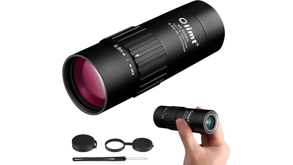 compact 8x32 pocket monocular telescope