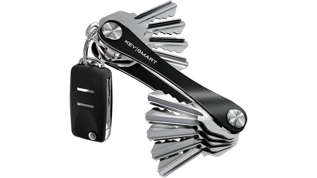 compact black 8 key holder