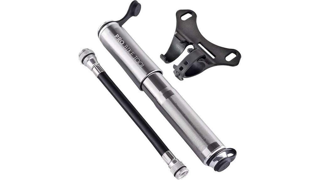 compact dual valve bicycle pump