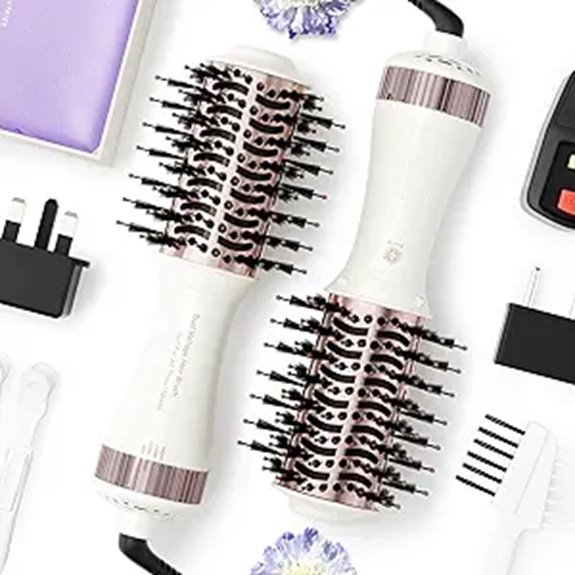 compact dual voltage travel brush