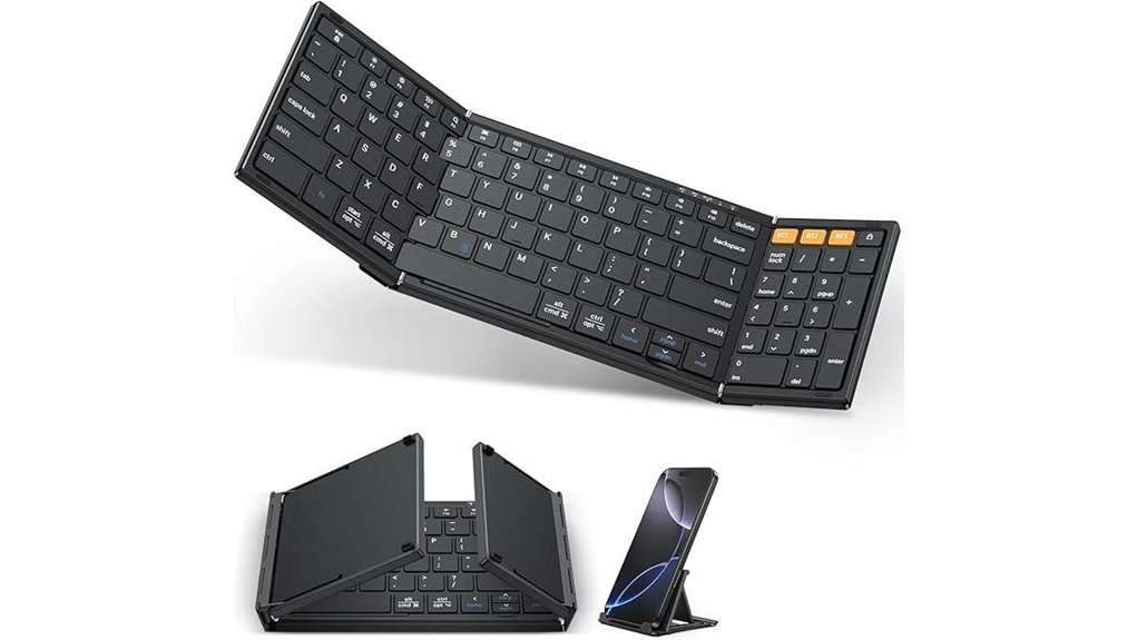 compact foldable bluetooth travel keyboard