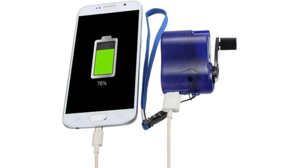 compact hand crank usb charger