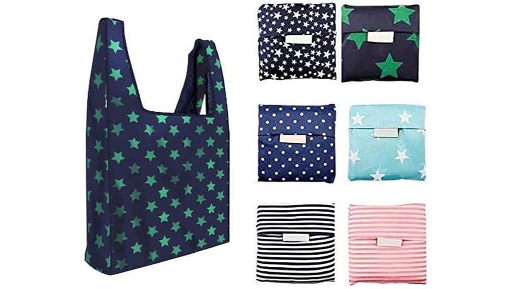 compact reusable grocery bag set