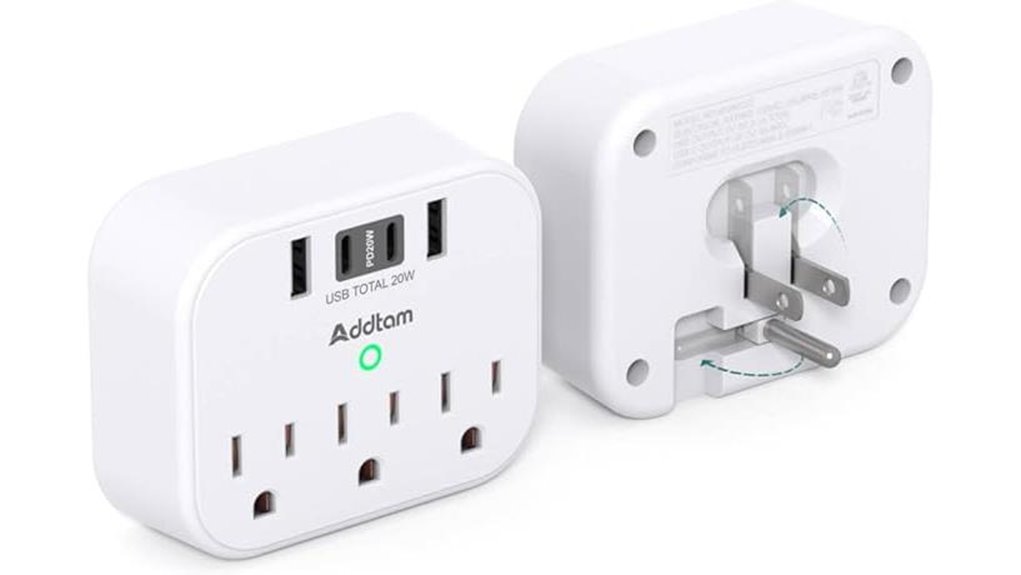 compact travel power strip