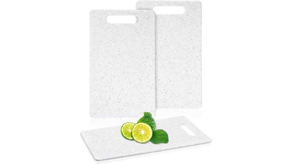 compact white plastic cutting boards