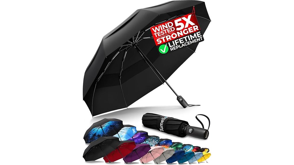 compact windproof travel umbrella