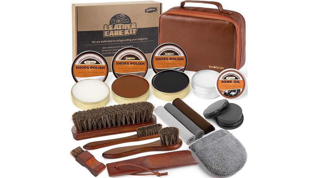 complete 15 in 1 shoe shine kit